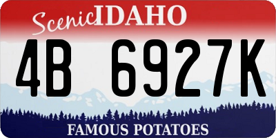 ID license plate 4B6927K