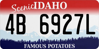 ID license plate 4B6927L
