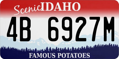 ID license plate 4B6927M