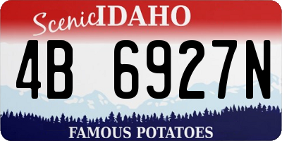 ID license plate 4B6927N