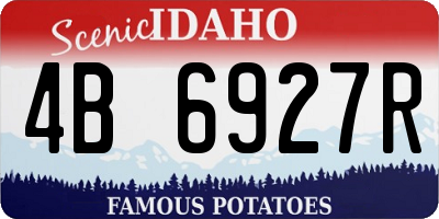 ID license plate 4B6927R