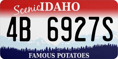ID license plate 4B6927S
