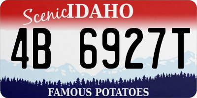ID license plate 4B6927T