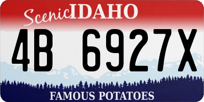 ID license plate 4B6927X