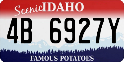 ID license plate 4B6927Y