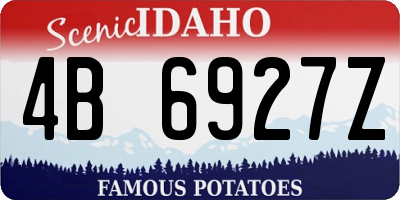ID license plate 4B6927Z