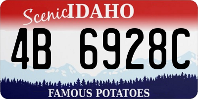 ID license plate 4B6928C