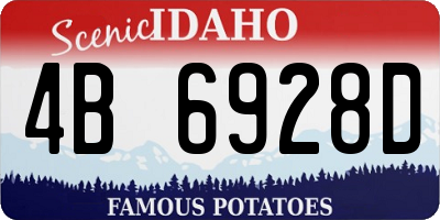 ID license plate 4B6928D