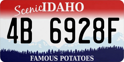ID license plate 4B6928F