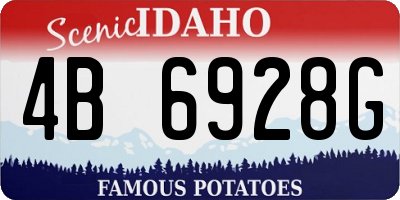 ID license plate 4B6928G