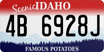 ID license plate 4B6928J
