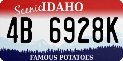 ID license plate 4B6928K
