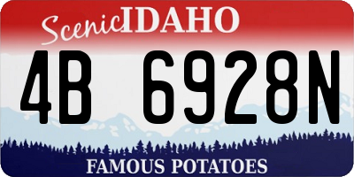 ID license plate 4B6928N
