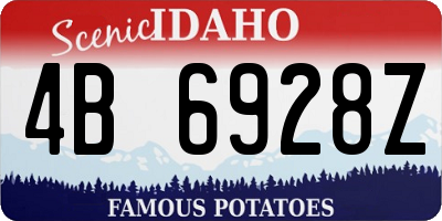 ID license plate 4B6928Z
