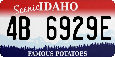 ID license plate 4B6929E