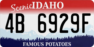 ID license plate 4B6929F