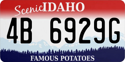 ID license plate 4B6929G