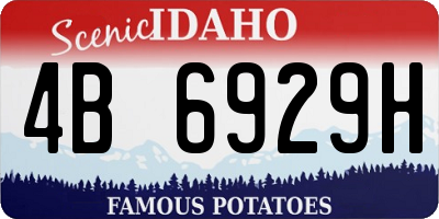 ID license plate 4B6929H