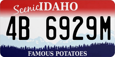 ID license plate 4B6929M