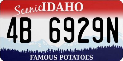 ID license plate 4B6929N