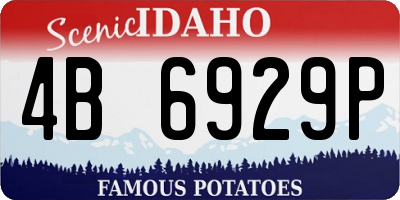ID license plate 4B6929P