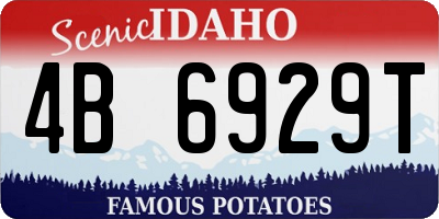 ID license plate 4B6929T