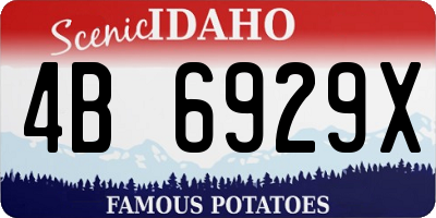 ID license plate 4B6929X