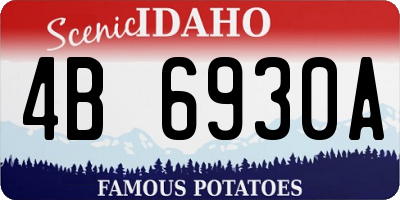 ID license plate 4B6930A
