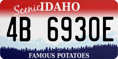 ID license plate 4B6930E