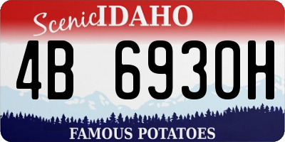 ID license plate 4B6930H