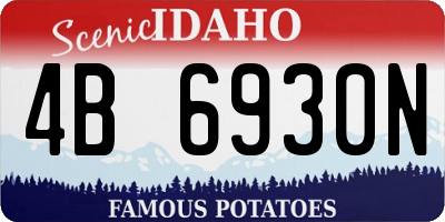 ID license plate 4B6930N