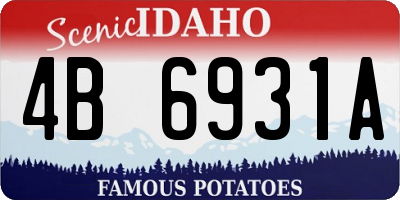 ID license plate 4B6931A