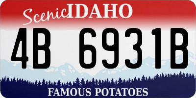 ID license plate 4B6931B