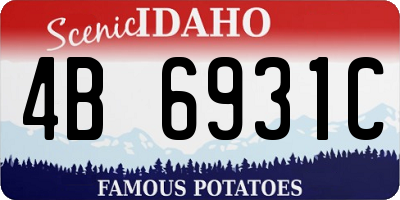 ID license plate 4B6931C