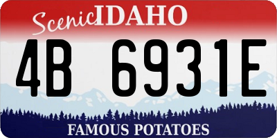 ID license plate 4B6931E