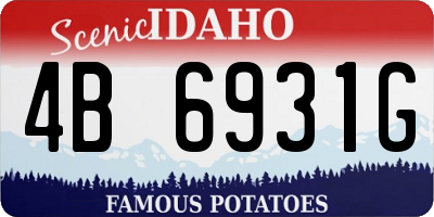 ID license plate 4B6931G
