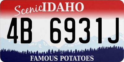 ID license plate 4B6931J