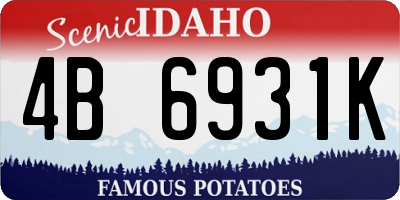 ID license plate 4B6931K