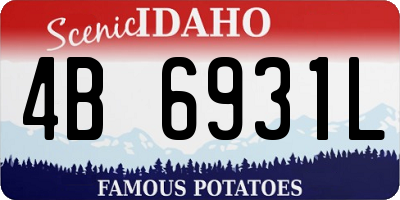 ID license plate 4B6931L