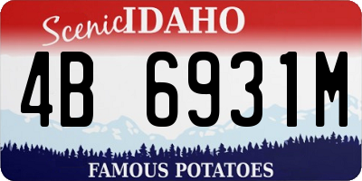 ID license plate 4B6931M