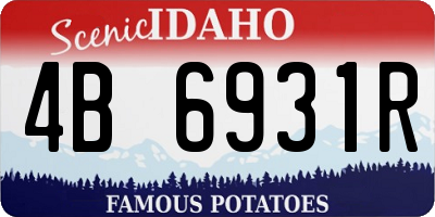 ID license plate 4B6931R