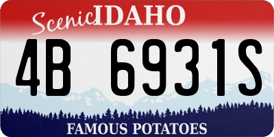 ID license plate 4B6931S
