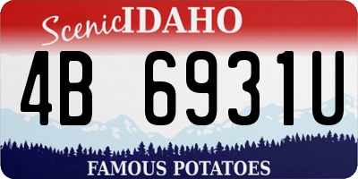 ID license plate 4B6931U
