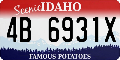 ID license plate 4B6931X