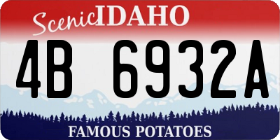 ID license plate 4B6932A