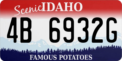 ID license plate 4B6932G