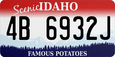 ID license plate 4B6932J