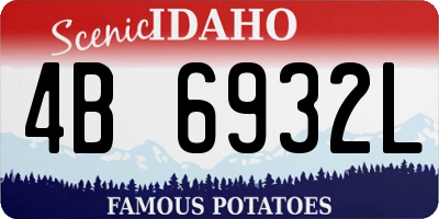 ID license plate 4B6932L