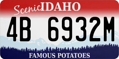 ID license plate 4B6932M