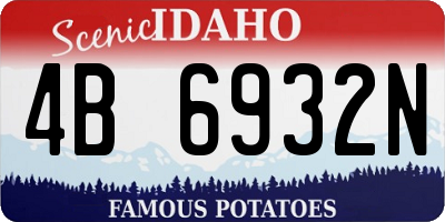 ID license plate 4B6932N